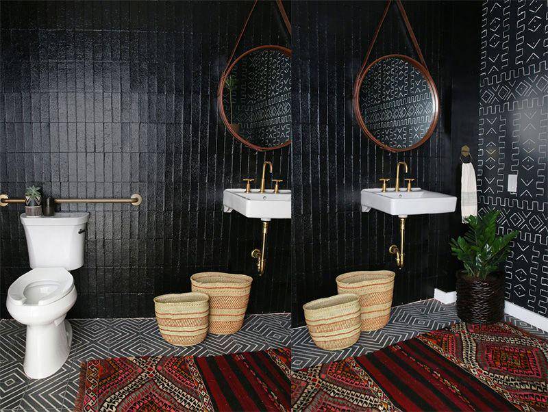 kamar mandi bergaya Bohemian (homedesignlover.com)