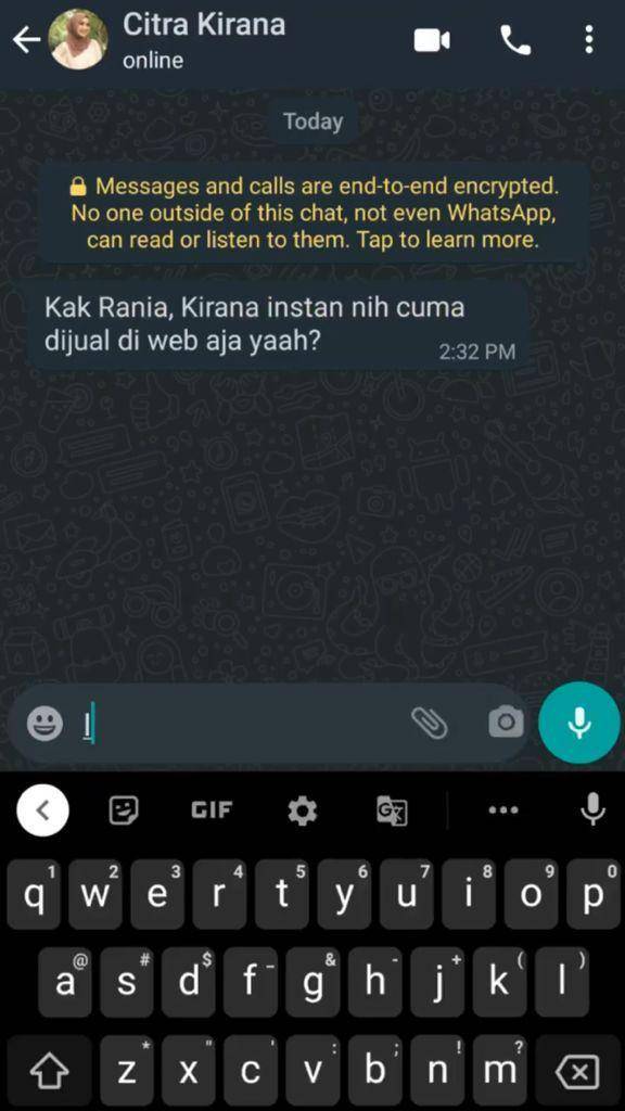 foto profil WhatsApp artis (Instagram.com/citraciki)
