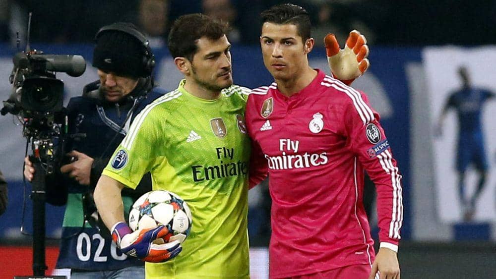 potret Iker Casillas bersama Cristiano Ronaldo (twitter.com/ESPNFC)