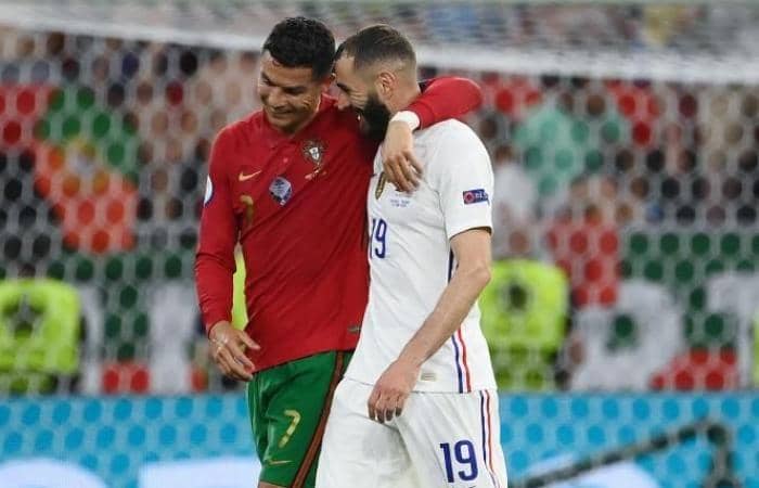 potret Cristiano Ronaldo dan Karim Benzema (news.in-24.com)