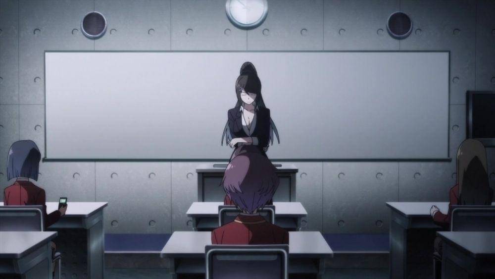 Chabashira menerangkan peraturan SMA Metropolitan Tokyo. (dok. Studio Lerche/Classroom of the Elite)