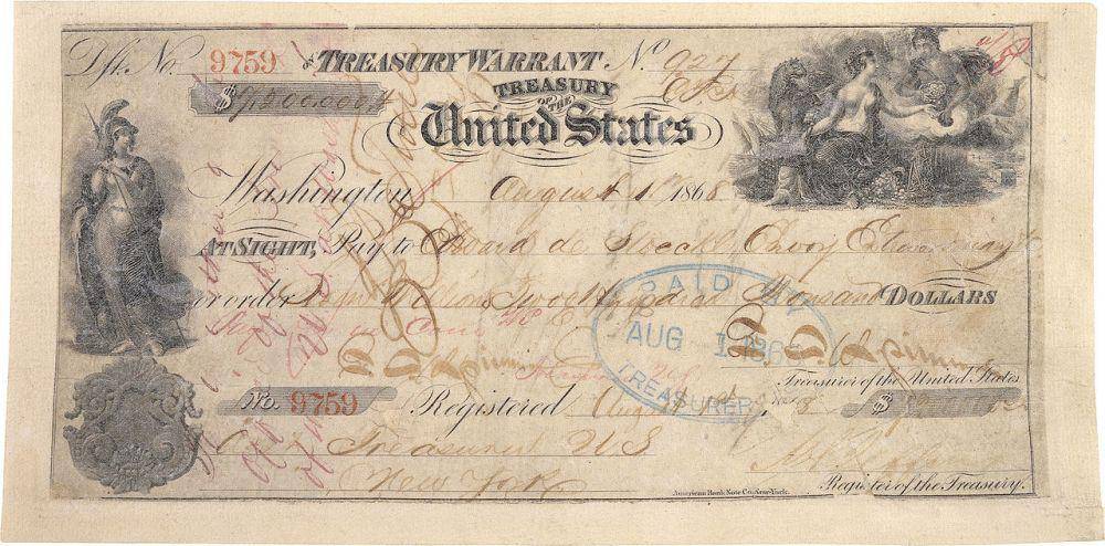 Bukti pembelian Alaska oleh Amerika Serikat. (Wikimedia.org/Edouard de Stoeckl and William H. Seward)
