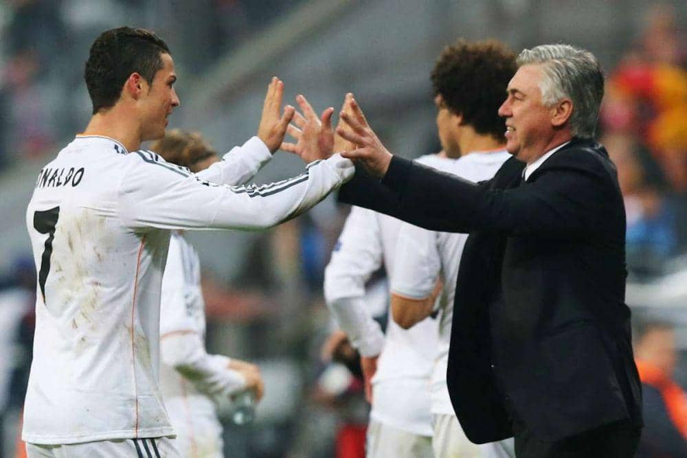 Potret Cristiano Ronaldo dan Carlo Ancelotti dulu (goal.com)