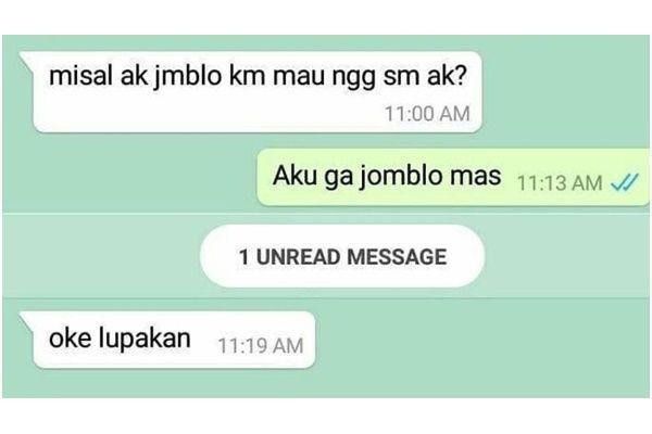 10 Chat Cinta Bertepuk Sebelah Tangan Ini Ngenes Banget