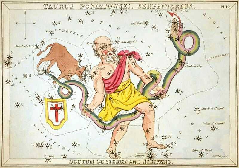 ilustrasi Ophiucus (dok. Library of Congress/Sidney Hall)