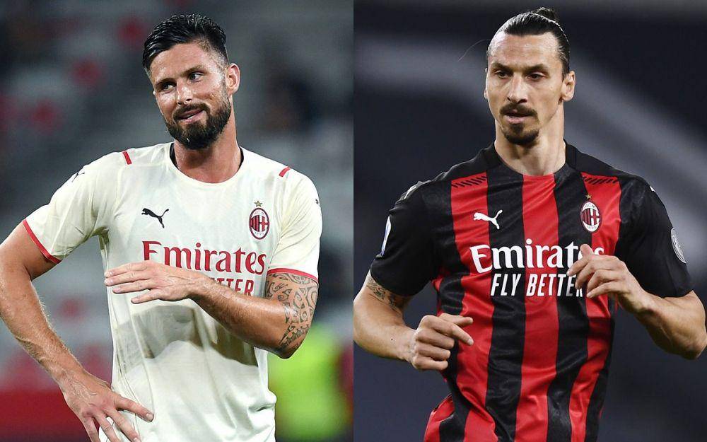 potret Olivier Giroud dan Zlatan Ibrahimovic (sempremilan.com)