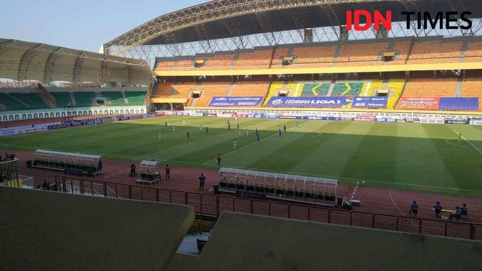 Suasana stadion Liga 1 2021/22. (Dok. Sandy Firdaus/IDN Times)