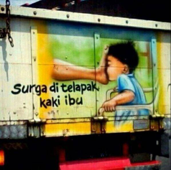 mural di bak truk (instagram.com/kata.supir)