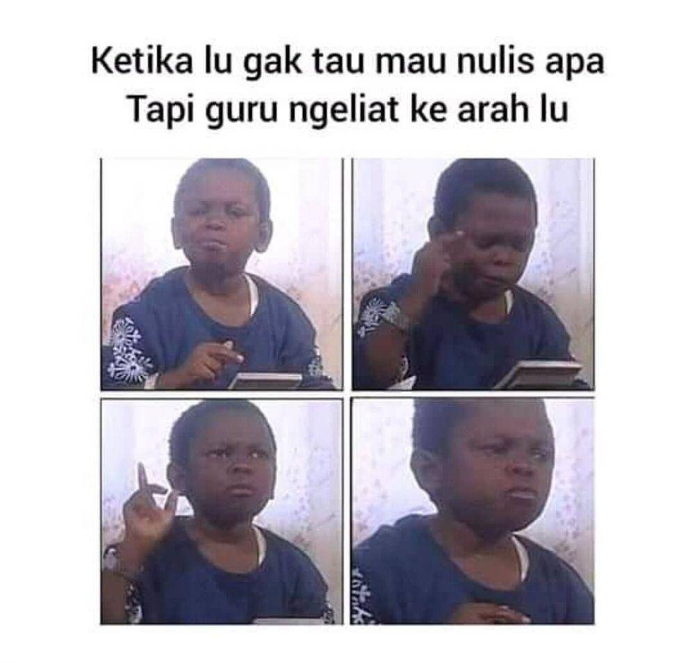 meme anak sekolahan (instagram.com/recehangokil)