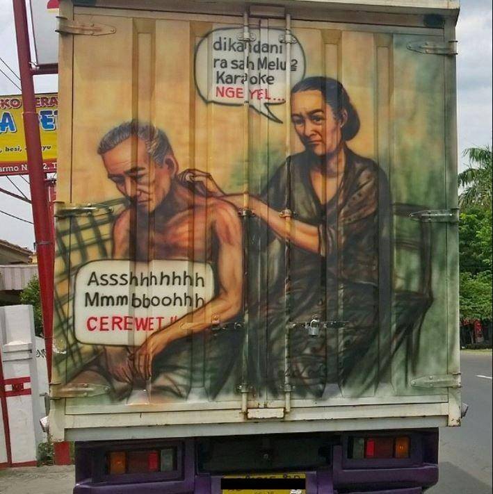 mural di bak truk (instagram.com/kata.supir)