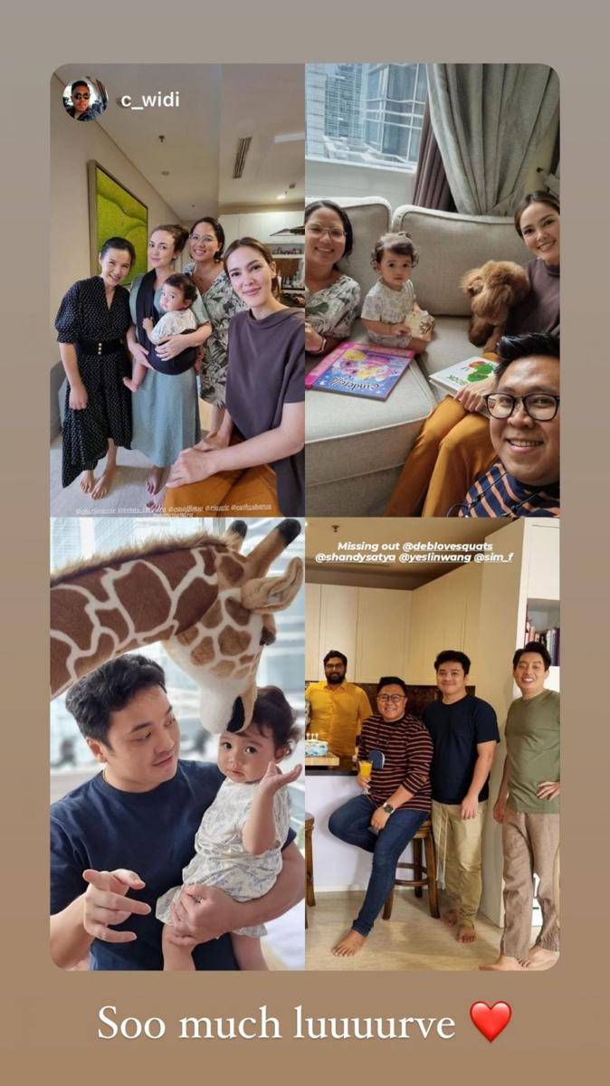 potret Rianti Cartwright dan Cathy Sharon serta kawan-kawan. (instagram.com/riantic)