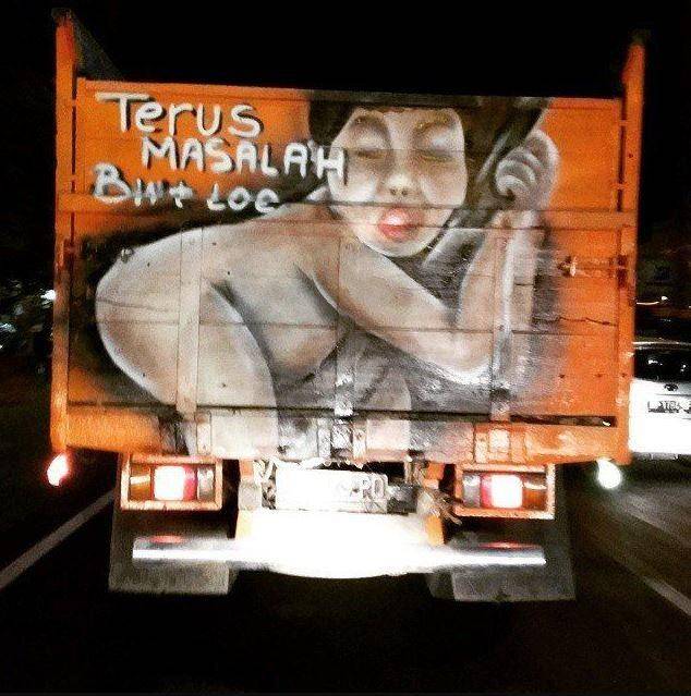 mural di bak truk (instagram.com/kata.supir)