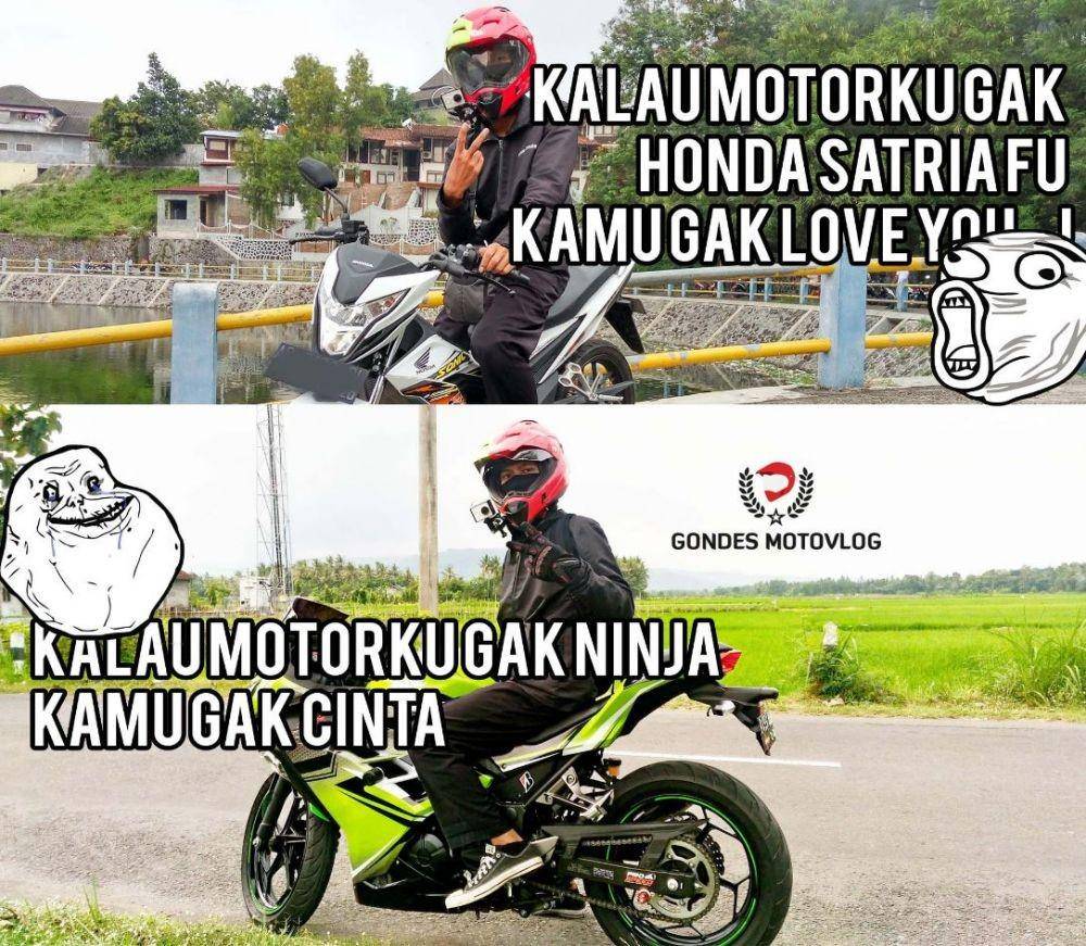meme anak motor patah hati (instagram.com/gondesmotovlog)