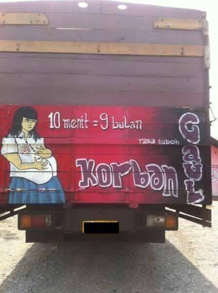 mural di bak truk (instagram.com/kata.supir)