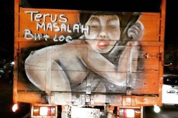 mural di bak truk (instagram.com/kata.supir)