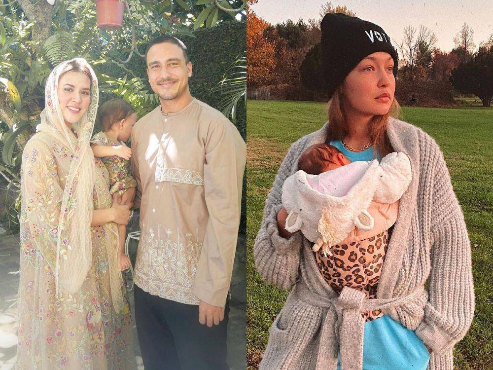 potret Raisa dan Gigi Hadid bersama sang anak (instagram.com/raisa6690 | instagram.com/gigihadid)
