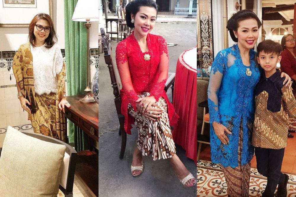 10 Kebaya dan Batik GKR Timoer Rumbai, Putri Keraton Solo nan Jelita