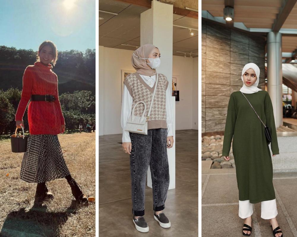 9 Ide Outfit Rajut Kekinian ala Seleb, Adem Banget!