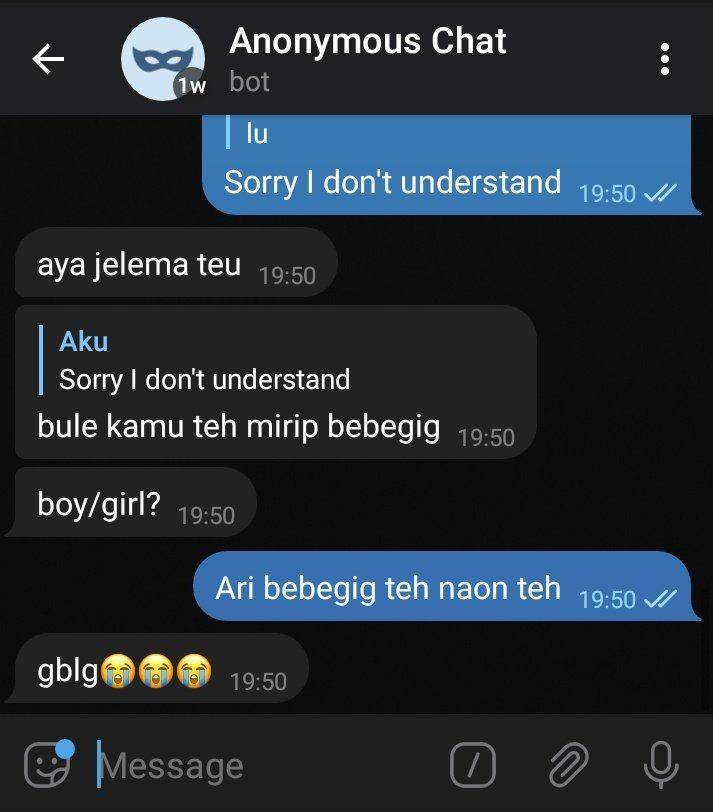 chat kenalan di Telegram (twitter.com/booal7)