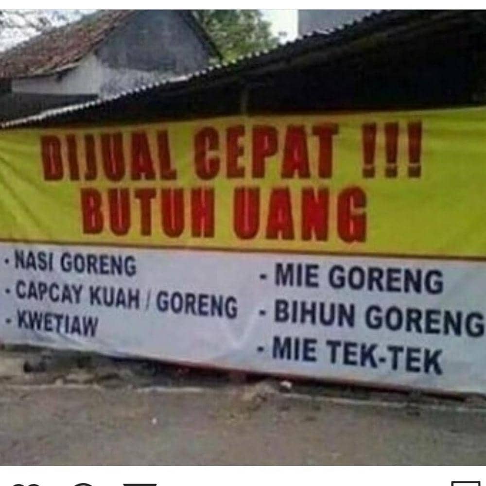 spanduk jualan (instagram.com/ga_receh)