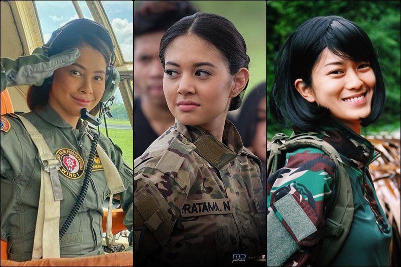 Gagah! 9 Potret Aktris Indonesia Pakai Seragam Tentara