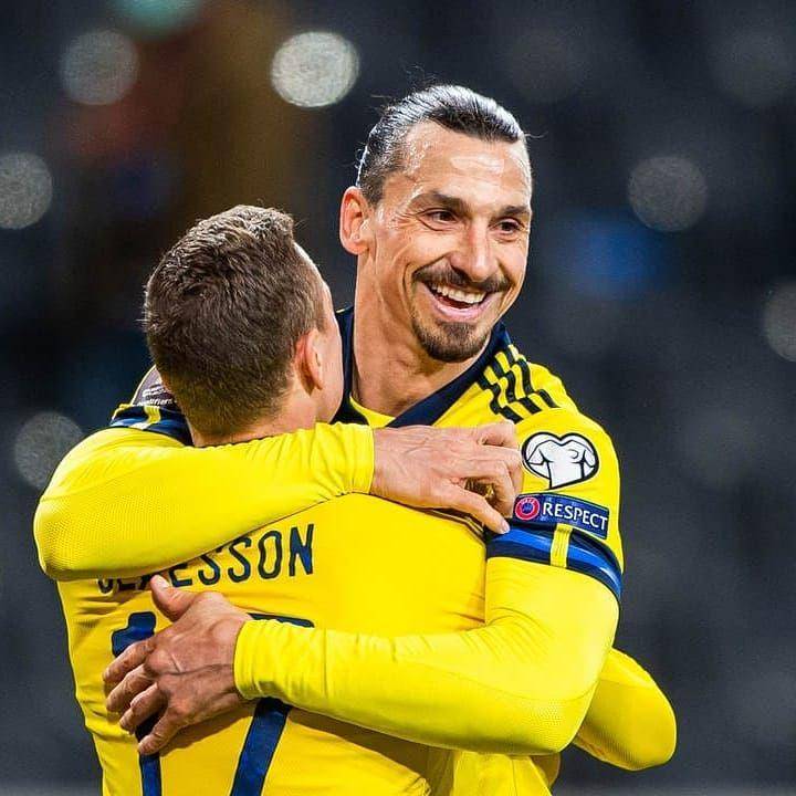 Zlatan Ibrahimovic melakukan selebrasi saat berseragam timnas Swedia (instagram.com/iamzlatanibrahimovic)
