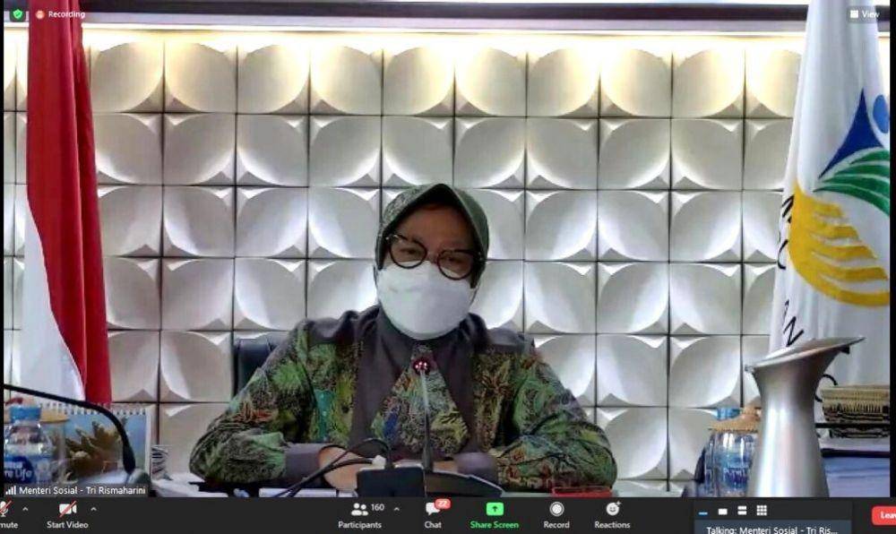 Menteri Sosial Tri Rismaharini dalam Diskusi Sespimti Polri Dikreg ke 30 Tahun 2021/dok Kemensos