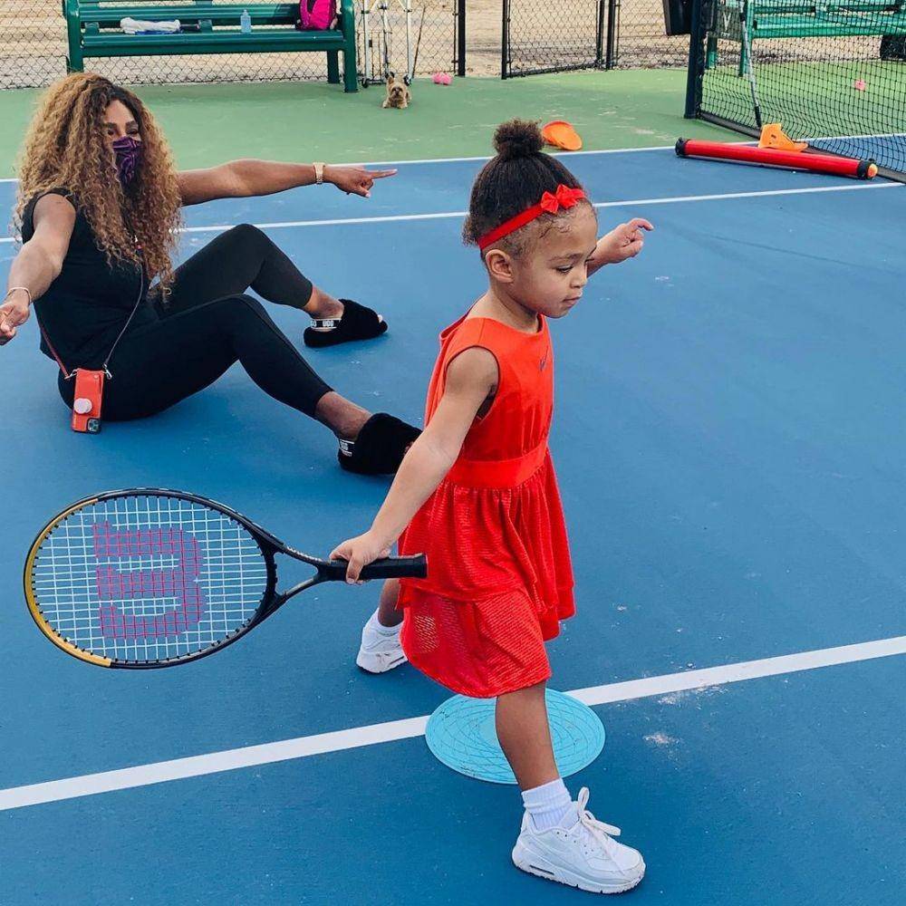Serena William dan Olympia (instagram.com/serenawilliams)