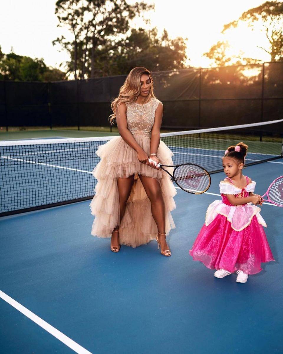 Serena William dan Olympia (instagram.com/serenawilliams)