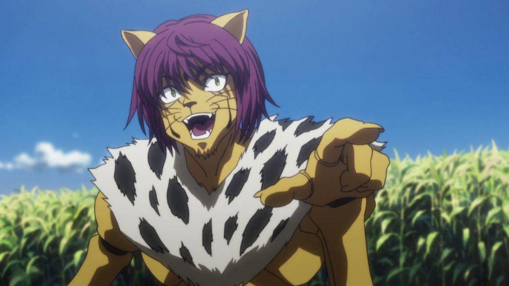 Cheetu melawan Morel dan Knuckle. (dok. Studio Madhouse/Hunter x Hunter)