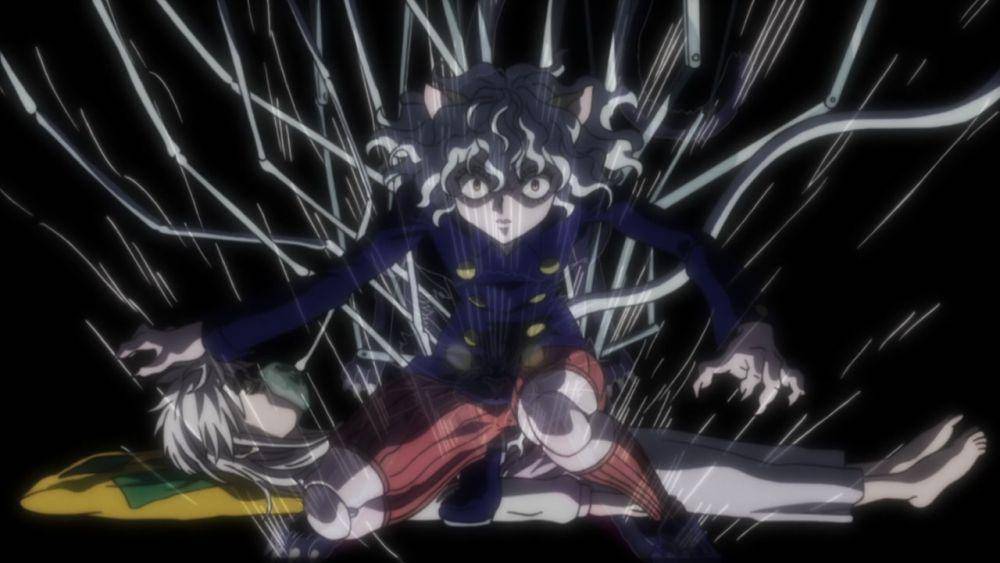 Neferpitou menyembuhkan Komugi. (dok. Studio Madhouse/Hunter x Hunter)