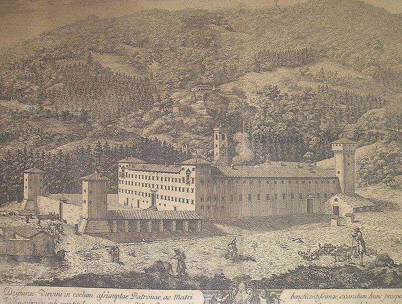 Biara Camaldolese di Vallombrosa, 35 km tenggara Florence, tempat Galileo dididik hingga tahun 1581 (universetoday.com/nobility.org)