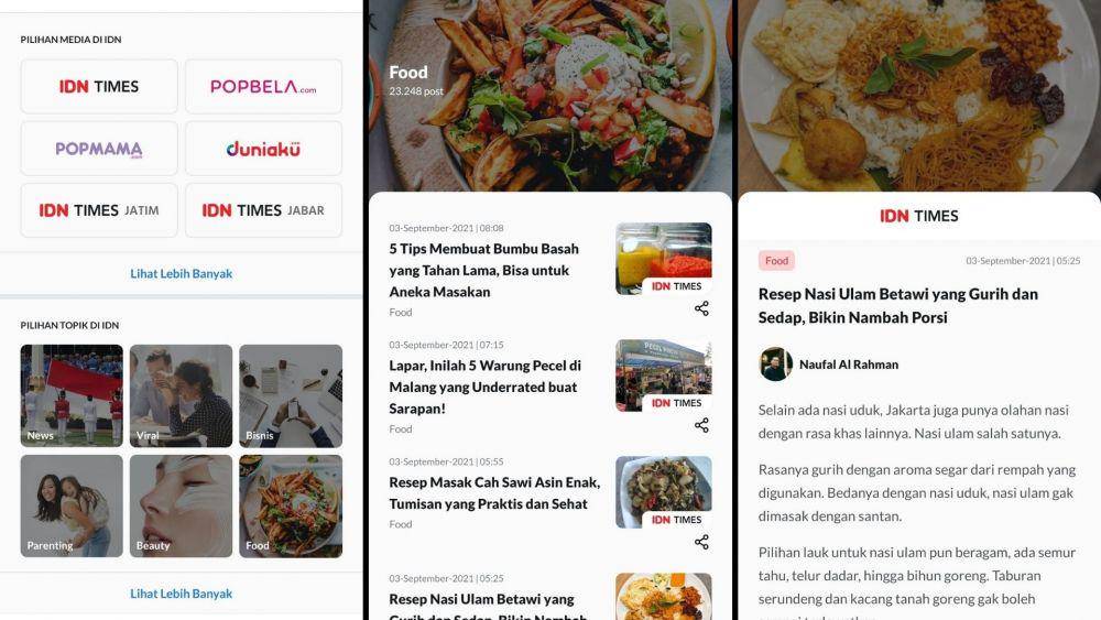 tampilan menu Pilihan Topik di IDN App (dok. IDN Media/IDN App)