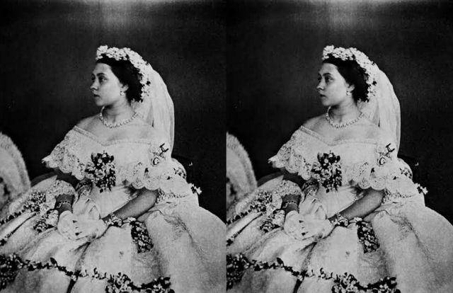 Ratu Victoria di hari pernikahannya tahun 1840. (royal.uk)