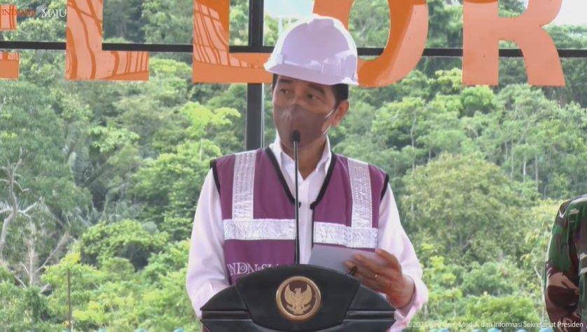 Presiden Joko Widodo meresmikan Bendungan Paselloreng di Kabupaten Wajo, Sulawesi Selatan, Kamis (9/9/2021). Screenshoot YouTube/Sekretariat Presiden
