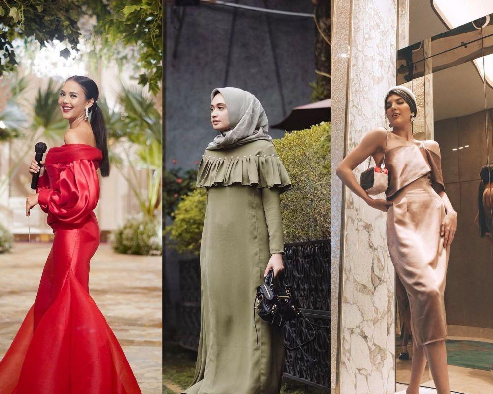 9 Ide Dress Kondangan Bernuansa Silk, Kilapnya Buat Pesona Terpancar
