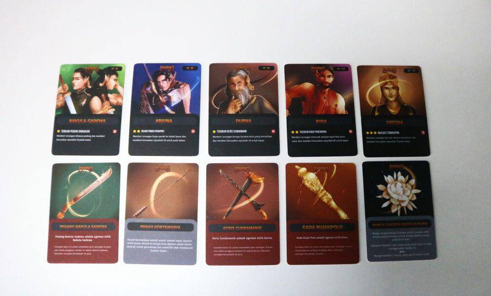 Karakter-karakter yang ada dalam wayang trading card game. IDN Times/Alfi Ramadana