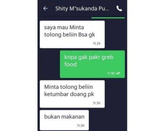 chat lucu kurir dan pelanggan (instagram.com/recehtapiviral)