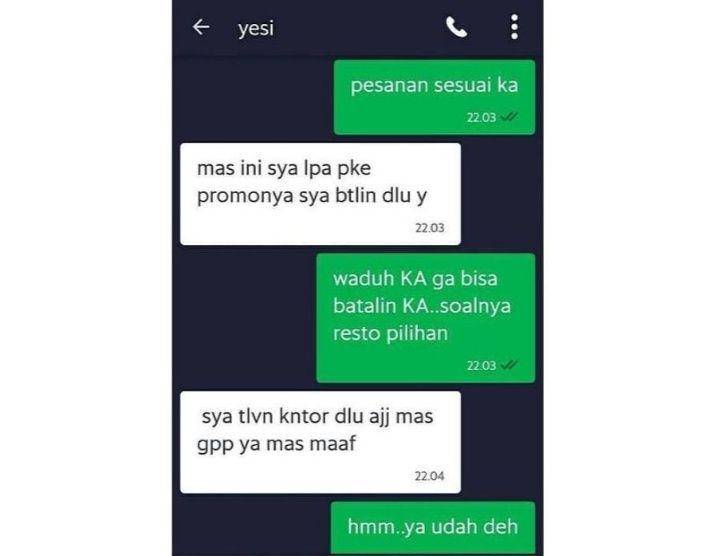 chat lucu kurir dan pelanggan (instagram.com/recehtapiviral)