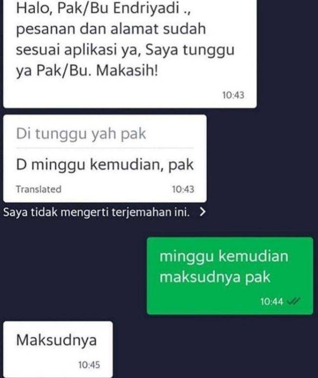 chat lucu kurir dan pelanggan (instagram.com/newdramaojol)