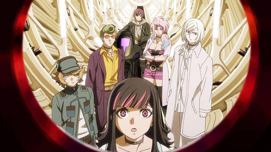 Para Akudama menyerang Shinkansen.  (dok. Studio Pierrot/Akudama Drive)