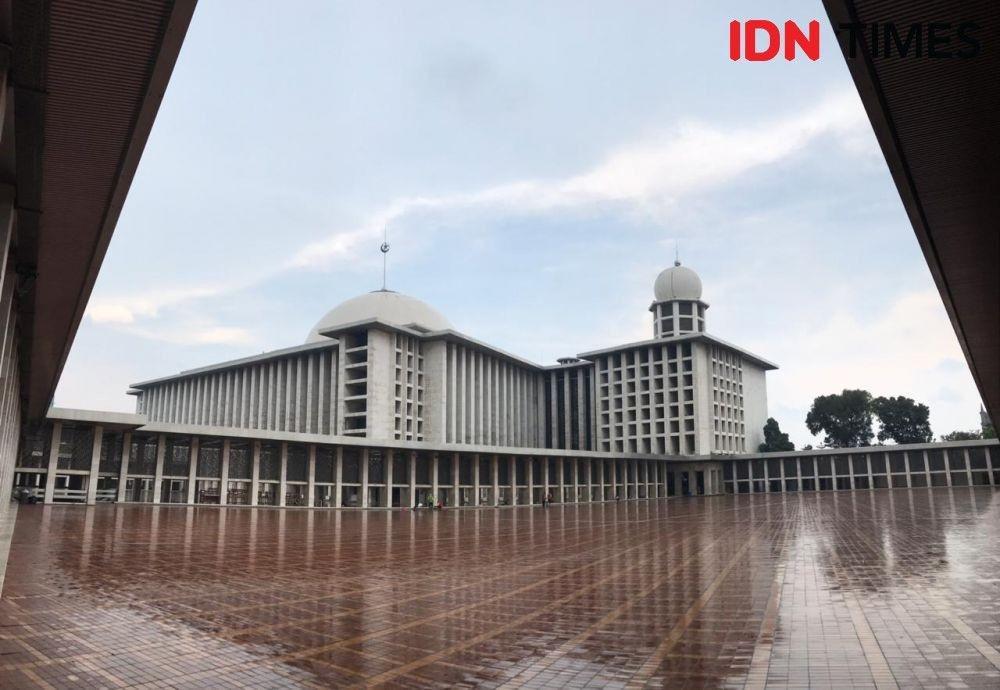 Viral Lampu Masjid Istiqlal Warna-Warni, Waskita: Hanya Pas Pengecekan