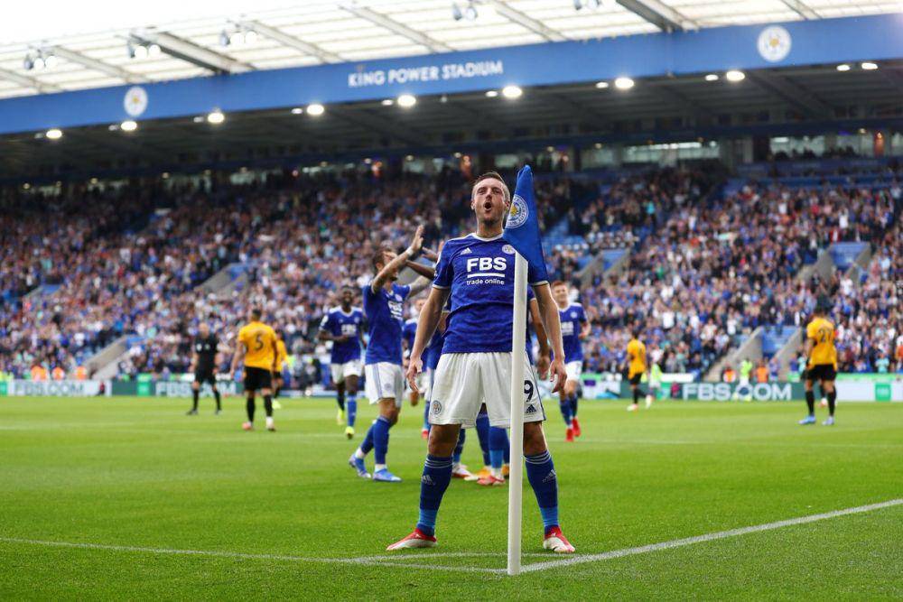 Jamie Vardy, striker Leicester City, kala berlaga di Premier League. (twitter.com/LCFC)