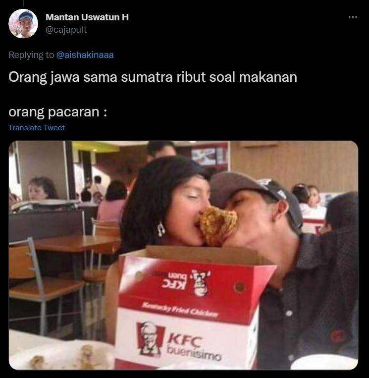 meme orang makan sesuai sifat (twitter.com/cajapult)