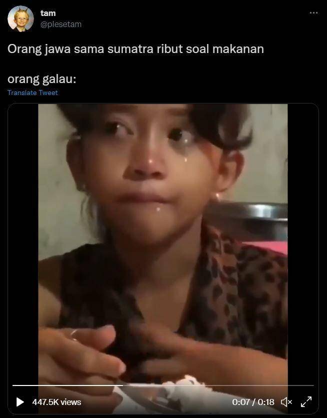 meme orang makan sesuai sifat (twitter.com/plesetam)
