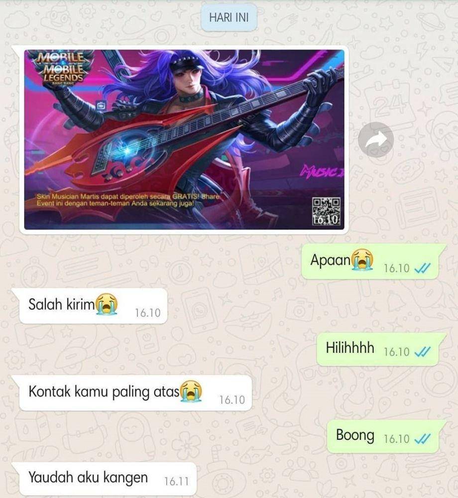 chat ketahuan bohong ke pacar (instagram.com/yuktertawa)
