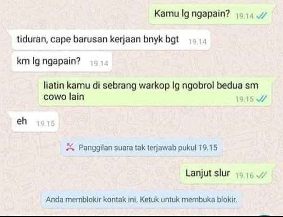 chat ketahuan bohong ke pacar (instagram.com/randomparagambar)