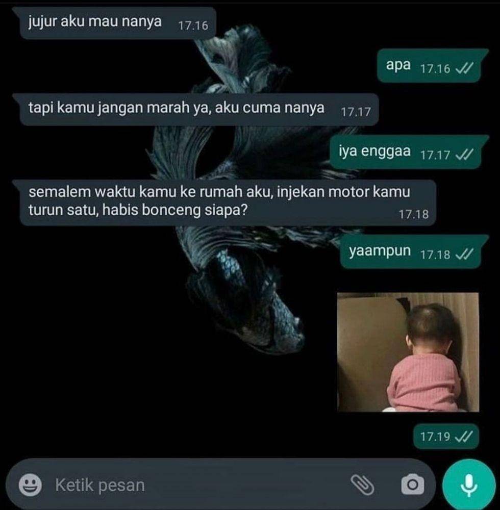 chat ketahuan bohong ke pacar (instagram.com/janganserius)