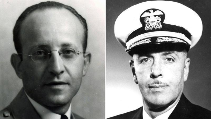 Abraham Sinkov dan Laksamana Muda Robert Weeks, dua delegasi AS yang ditugaskan ke Bletchley, Inggris (bbc.com)