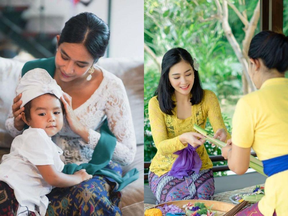 14 Potret Artis Berbalut Kebaya Bali, Anggun nan Bersahaja!